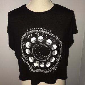 zodiac sign black tee